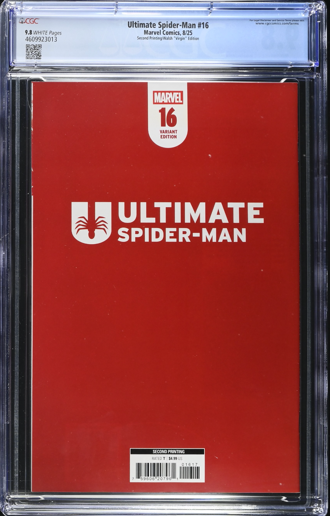 Ultimate Spider-Man #16 Second Printing Walsh 1:25 Retailer Incentive Variant CGC 9.8