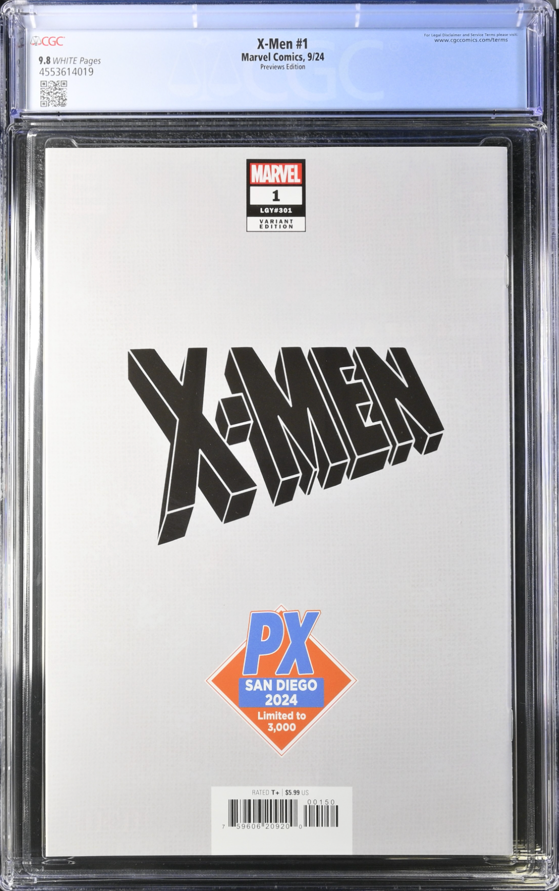 X-Men #1 Daniel SDCC B/W Variant CGC 9.8