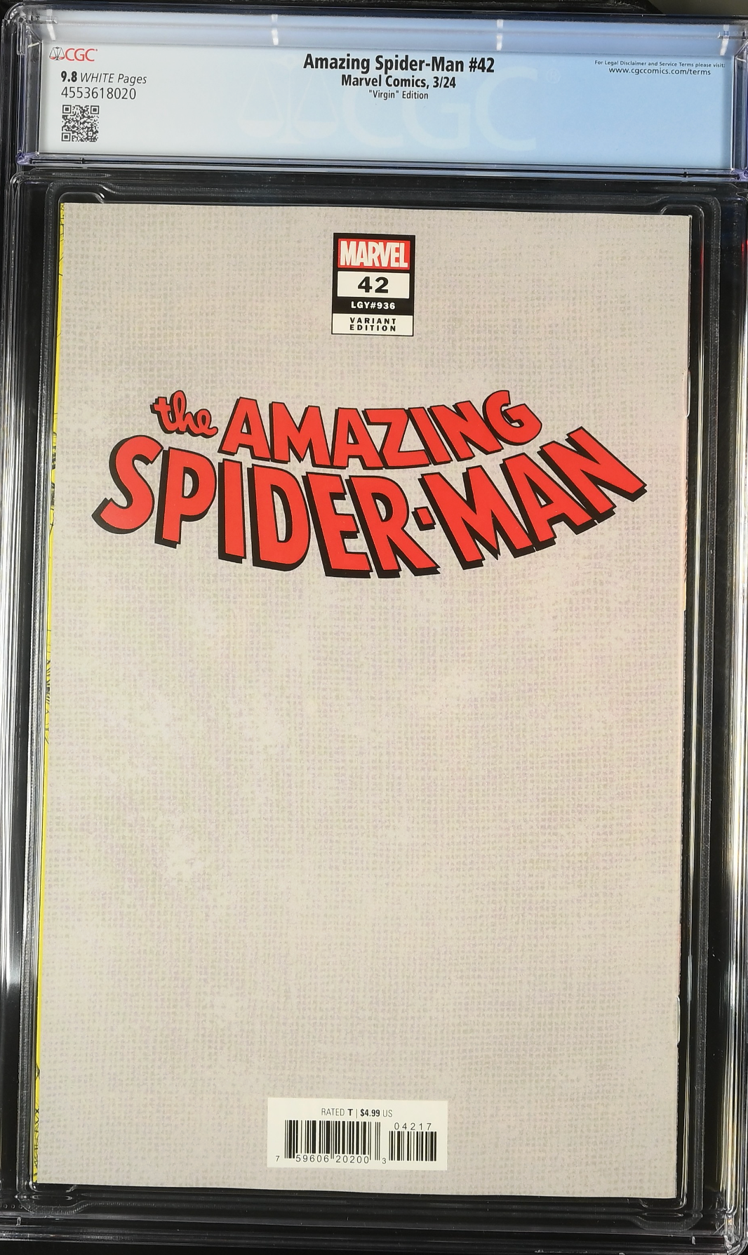 Amazing Spider-Man #42 Romita Jr. 1:100 Virgin Retailer Incentive Variant CGC 9.8