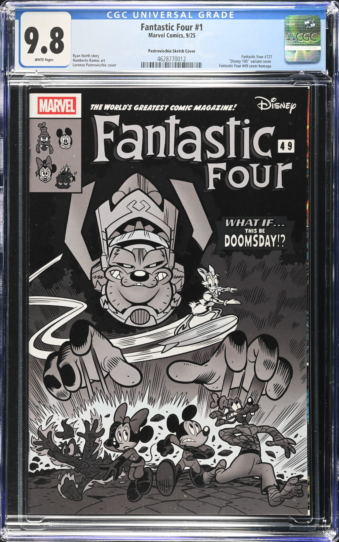 Fantastic Four #1 Disney 1:100 Retailer Incentive Variant CGC 9.8
