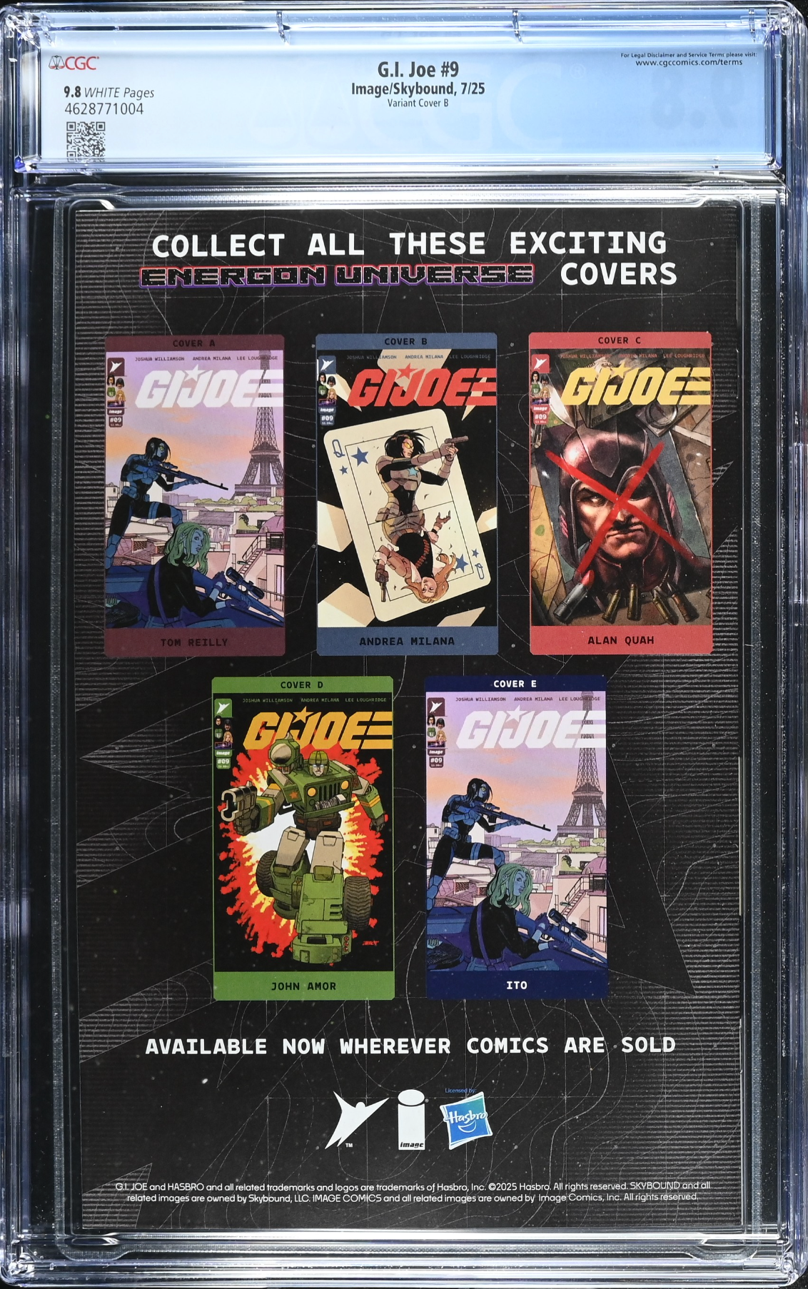 G.I. Joe #9 Milana Variant CGC 9.8