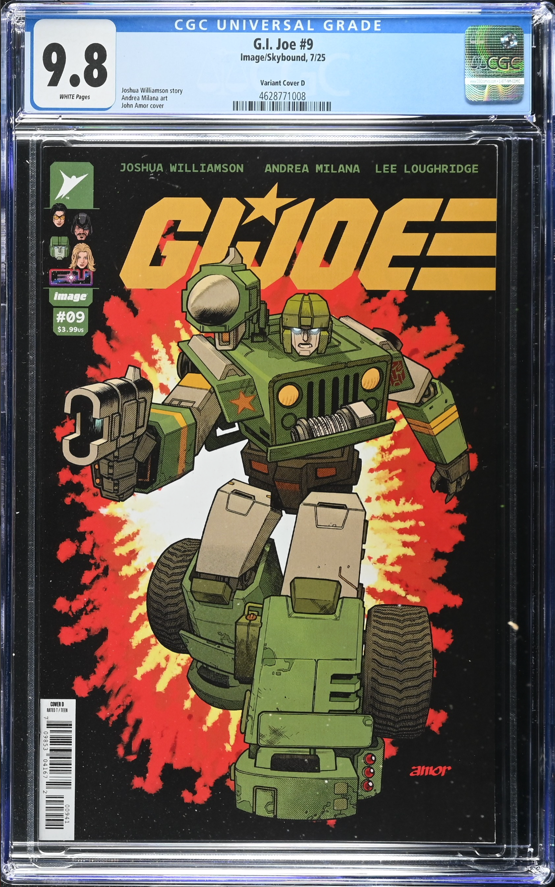 G.I. Joe #9 Amor 1:25 Retailer Incentive Variant CGC 9.8