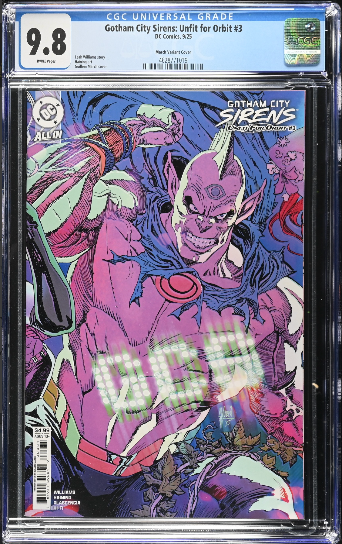 Gotham City Sirens: Unfit for Orbit #3 March Variant CGC 9.8