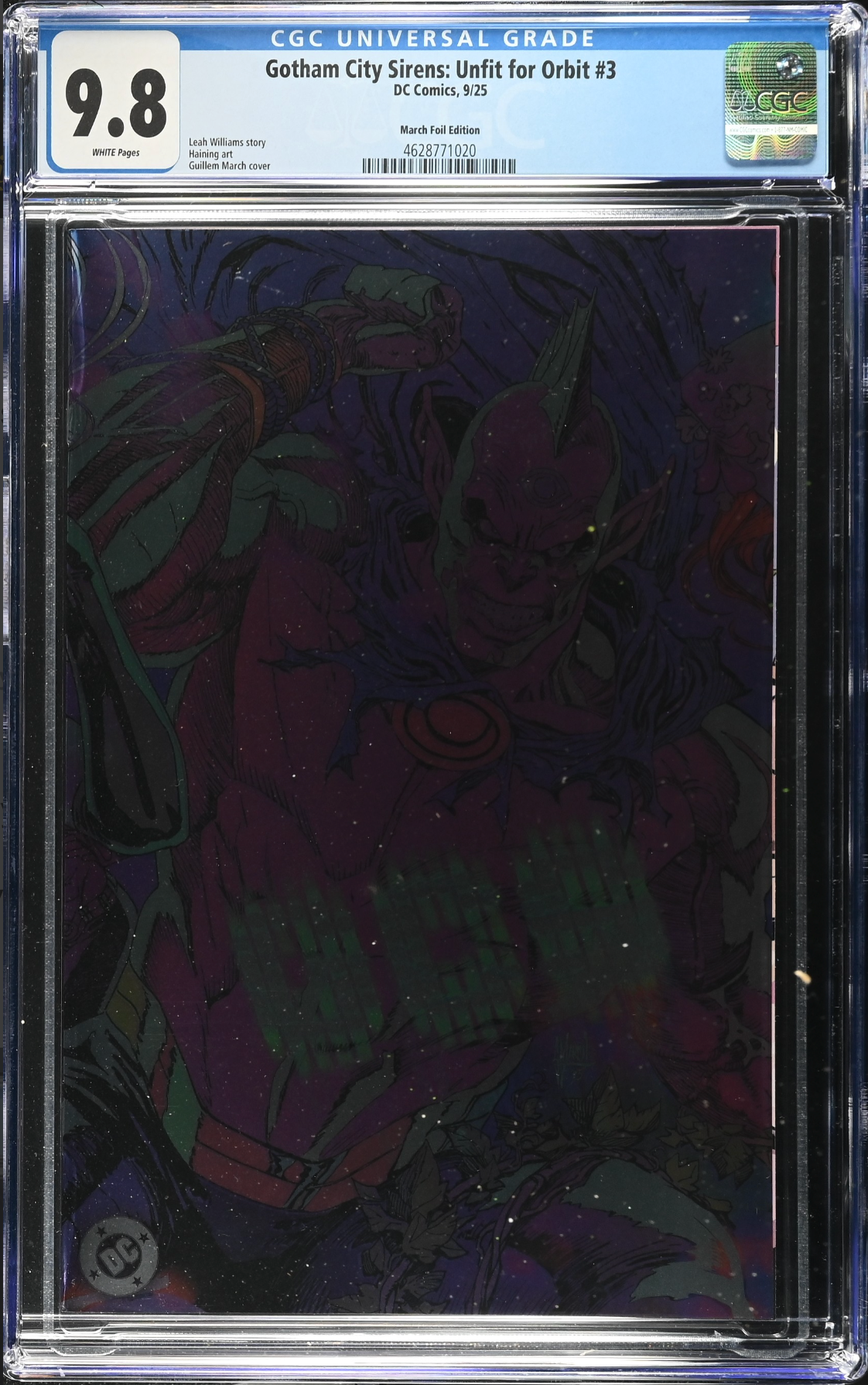 Gotham City Sirens: Unfit for Orbit #3 March Foil Variant CGC 9.8
