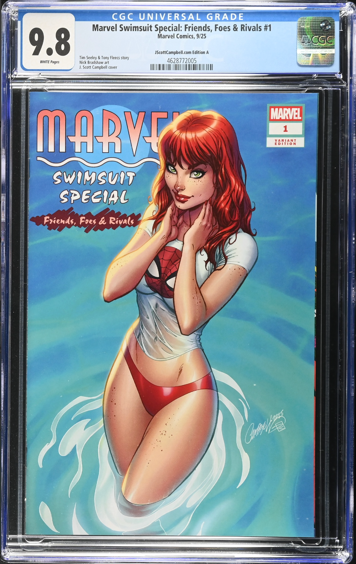 Marvel Swimsuit Special: Friends, Foes & Rivals #1 J. Scott Campbell Exclusive A - MJ - CGC 9.8