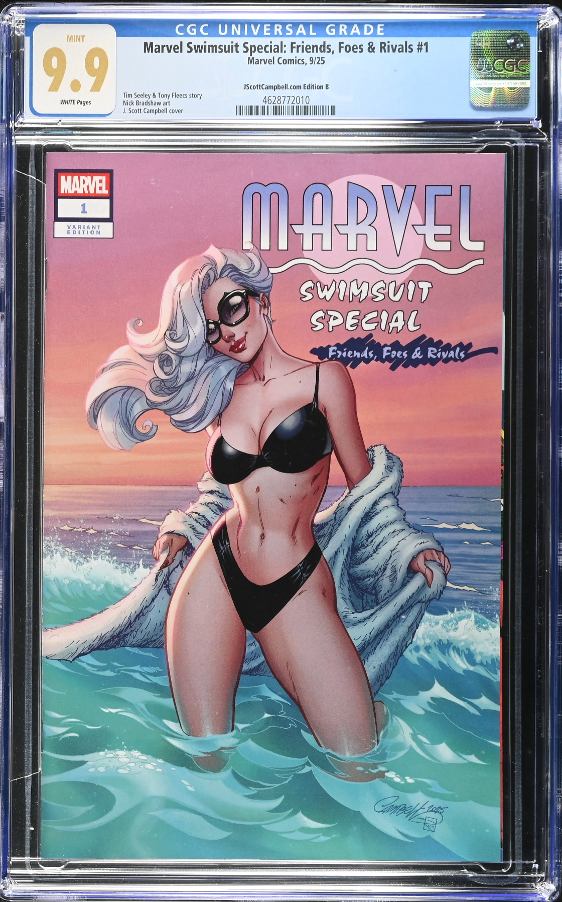 Marvel Swimsuit Special: Friends, Foes & Rivals #1 J. Scott Campbell Exclusive D - Rogue - CGC 9.9