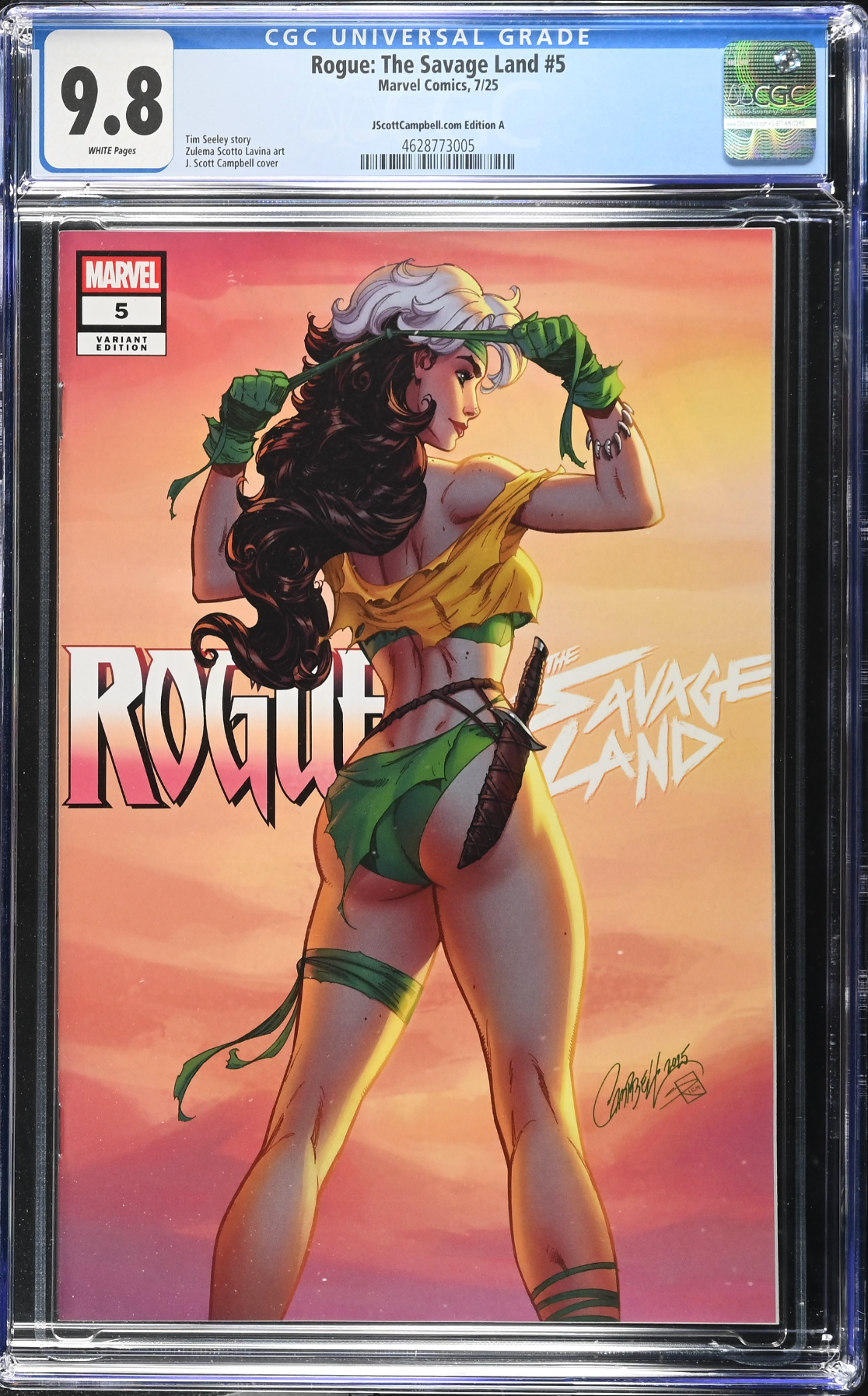 Rogue: The Savage Land #5 Campbell Exclusive "Sunset Rogue" CGC 9.8