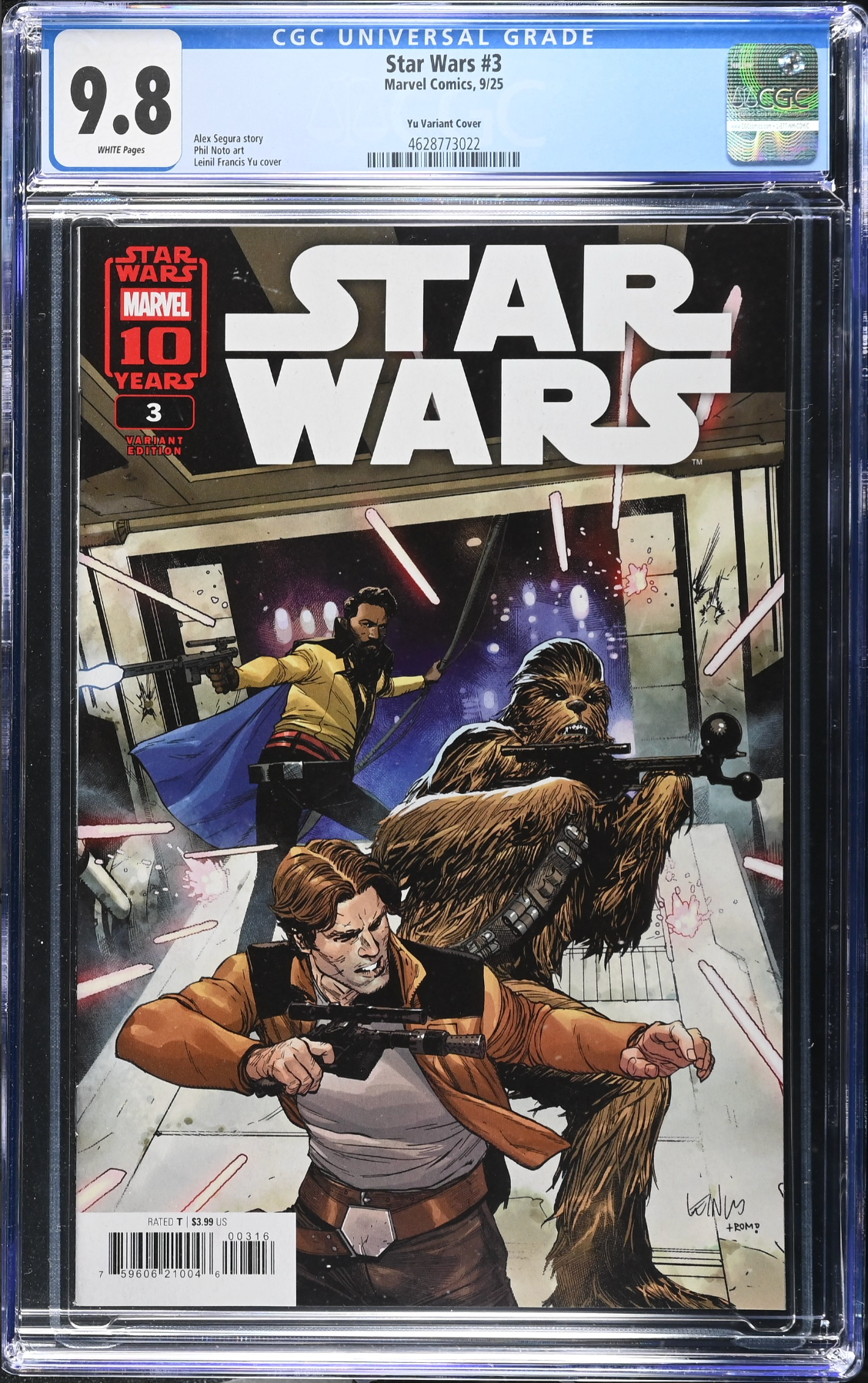 Star Wars #3 Yu 1:25 Retailer Incentive Variant CGC 9.8