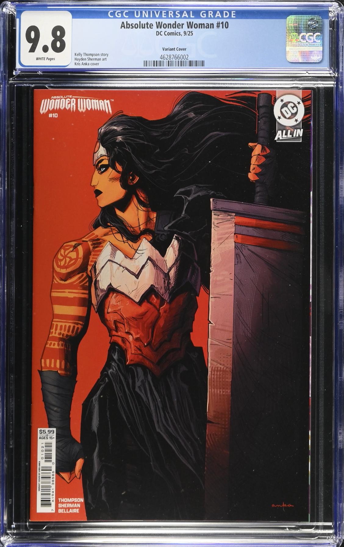 Absolute Wonder Woman #10 Anka Variant CGC 9.8