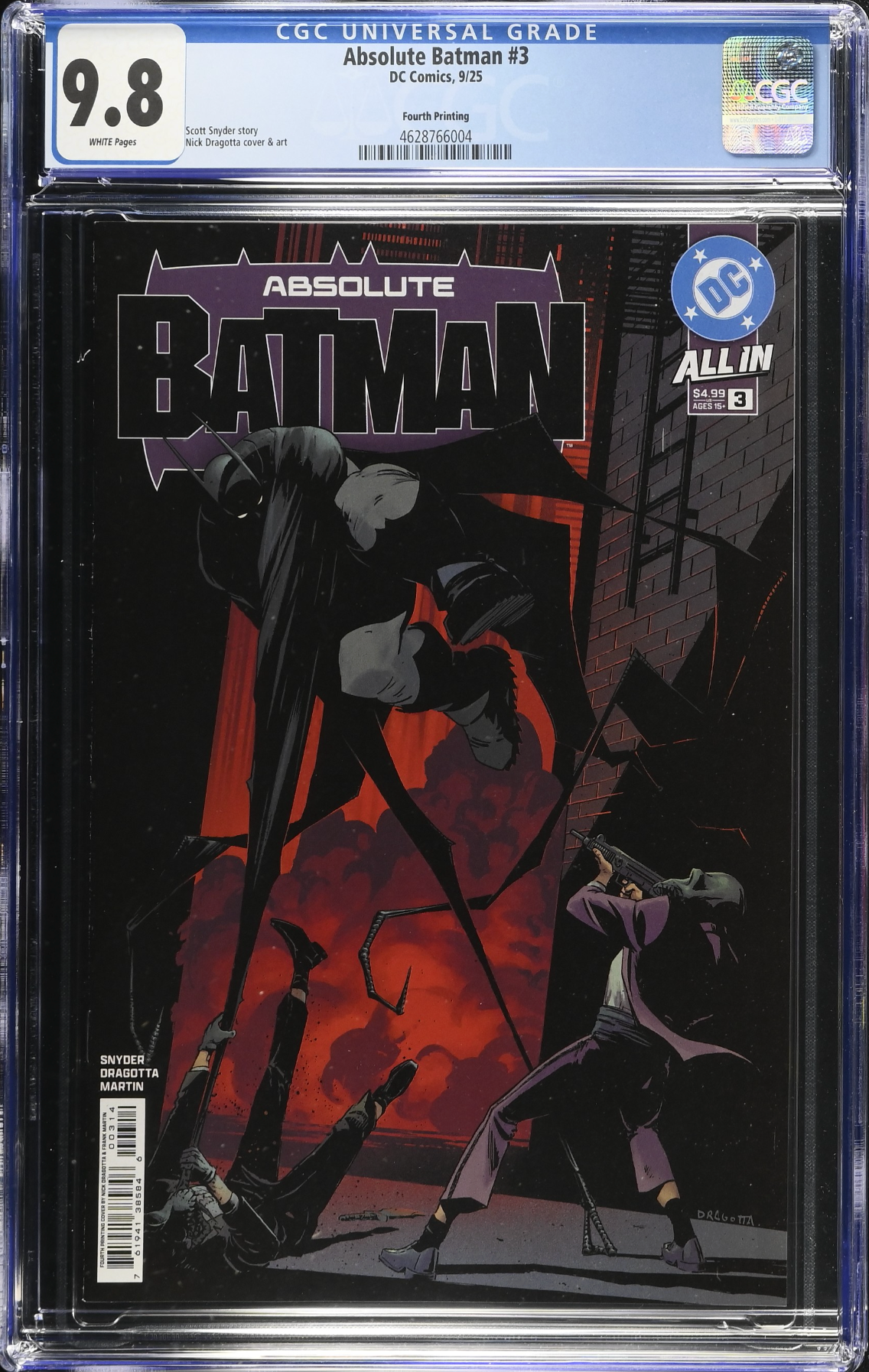Absolute Batman #3 Fourth Printing CGC 9.8