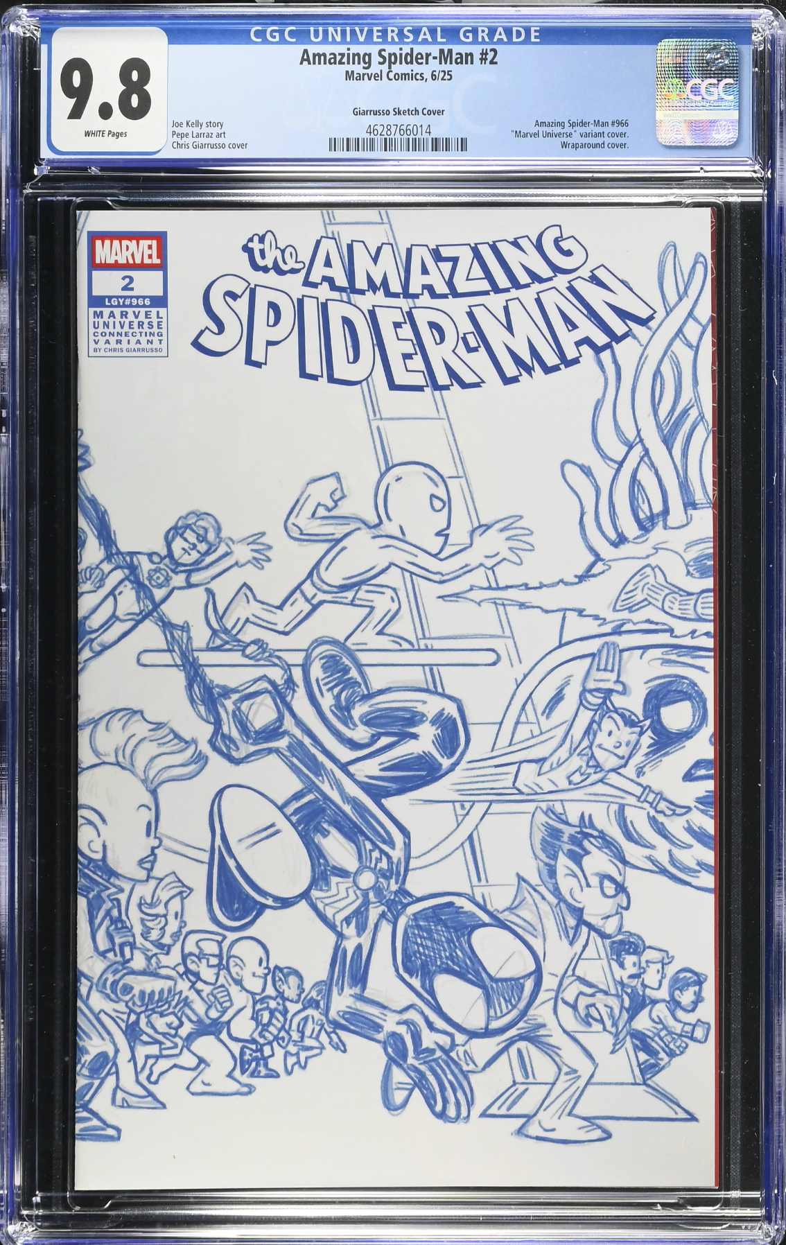 Amazing Spider-Man #2 Giarrusso 1:50 Wraparound Blue Line Retailer Incentive Variant CGC 9.8