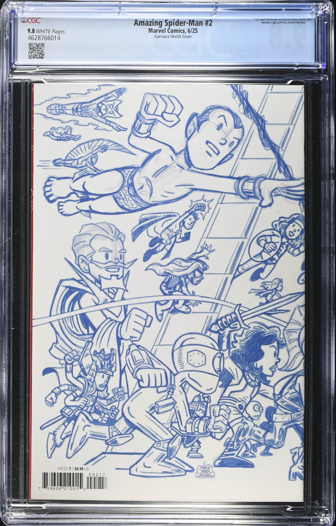 Amazing Spider-Man #2 Giarrusso 1:50 Wraparound Blue Line Retailer Incentive Variant CGC 9.8