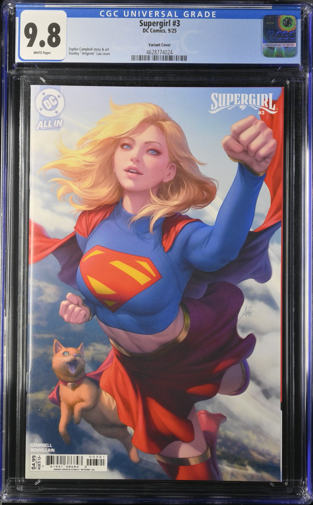 Supergirl #3 Artgerm Variant CGC 9.8
