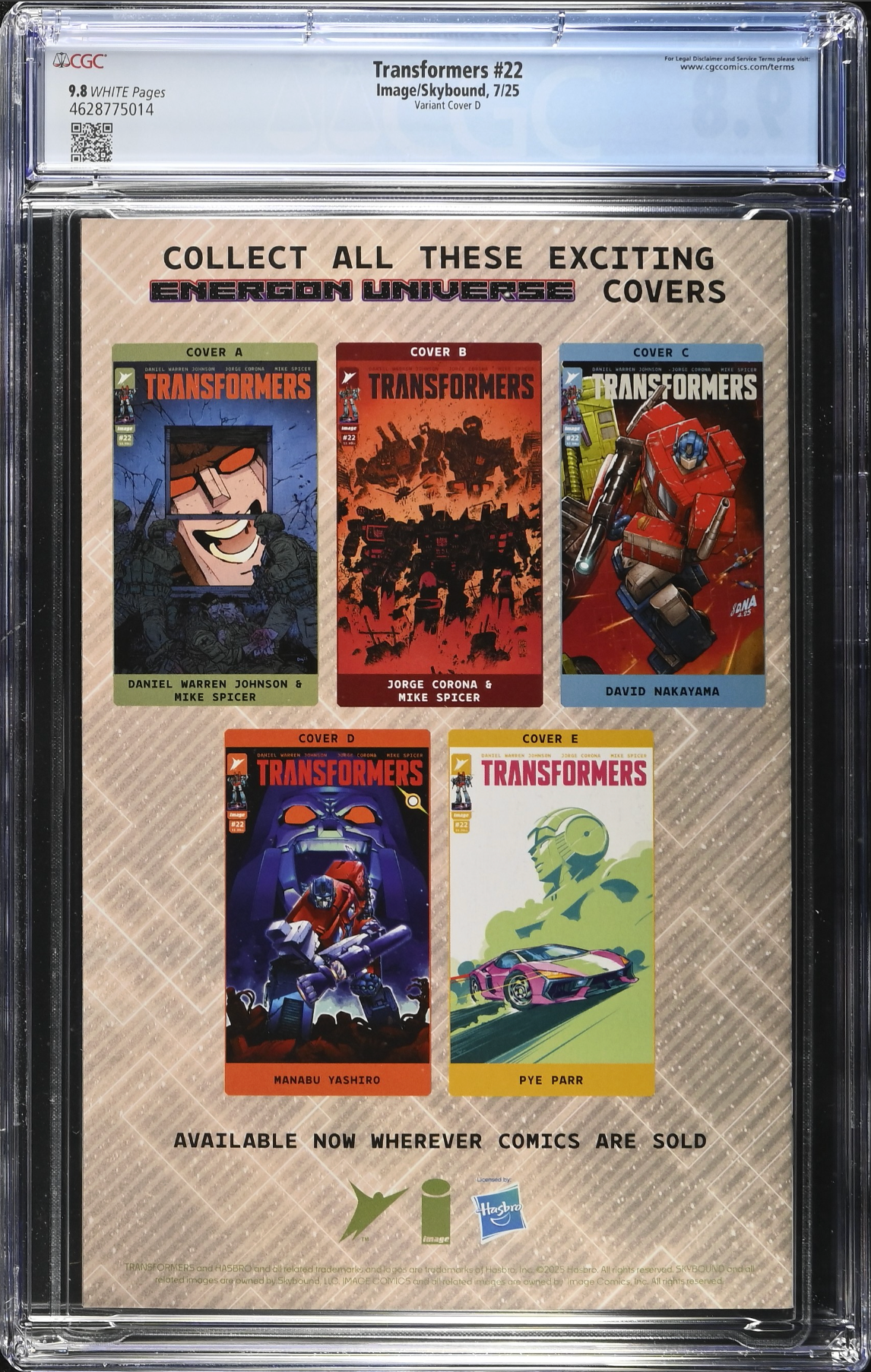 Transformers #22 Yashiro 1:25 Retailer Incentive Variant CGC 9.8