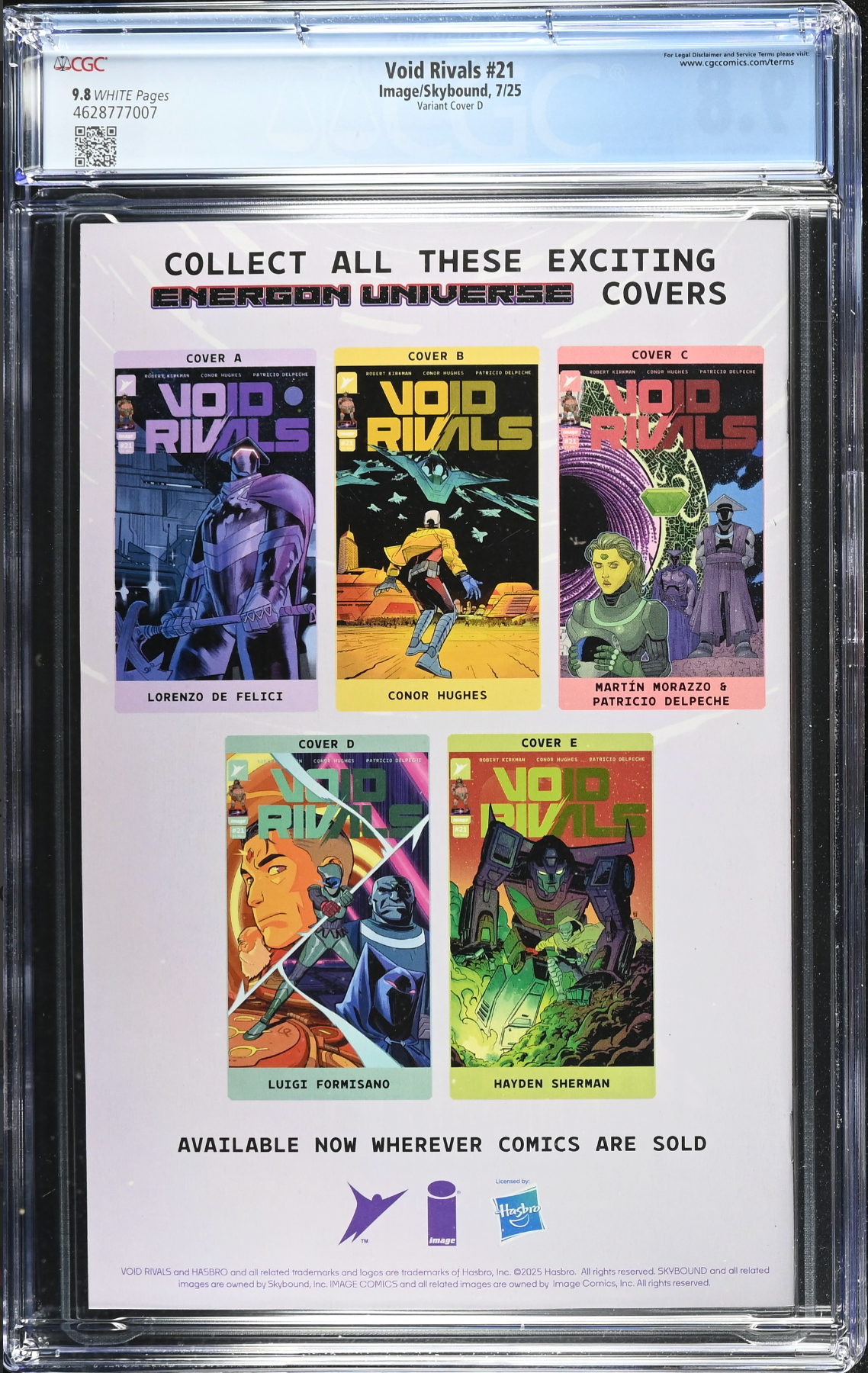 Void Rivals #21 Formisano 1:25 Retailer Incentive Variant CGC 9.8
