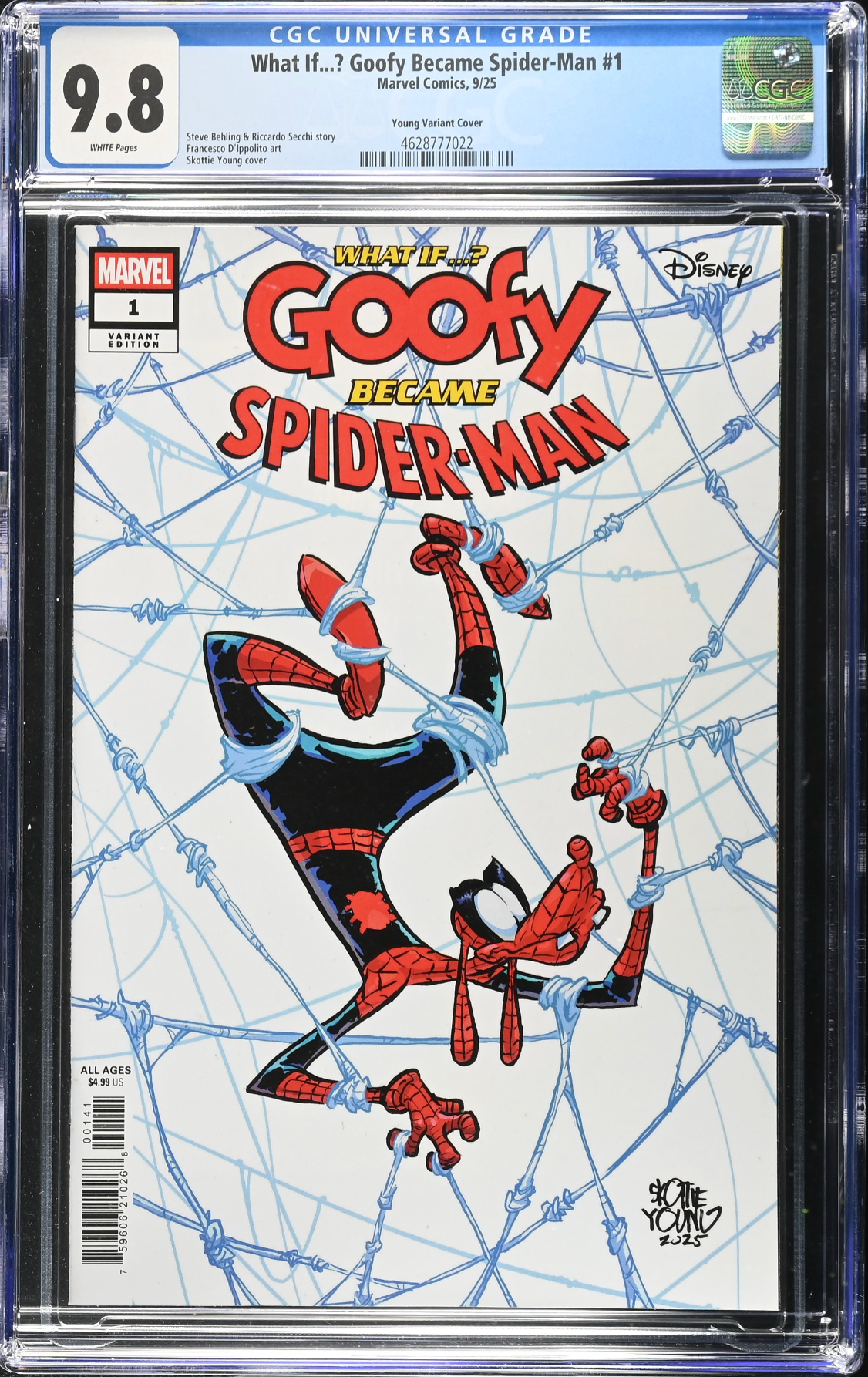 Marvel & Disney: What If...? Goofy Became Spider-Man #1 Young Variant CGC 9.8