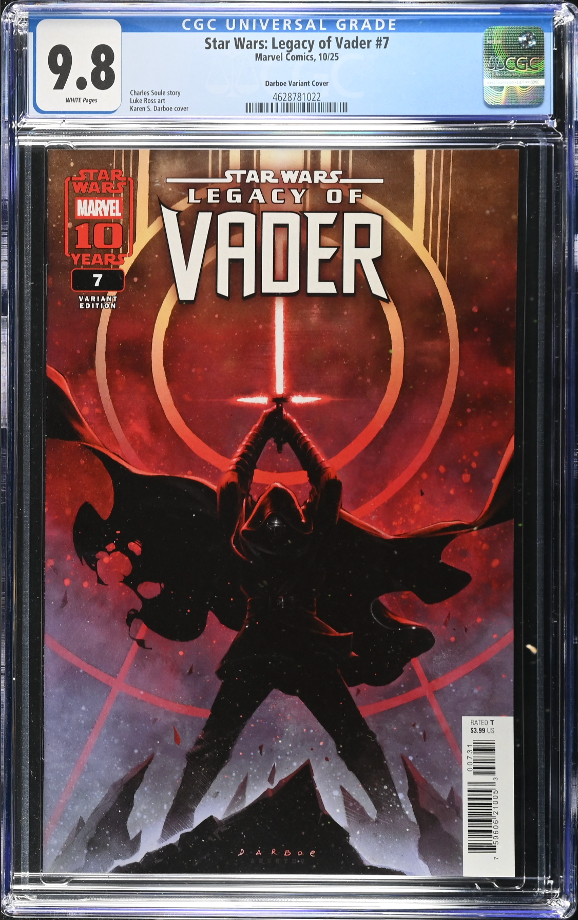 Star Wars: Legacy of Vader #7 Darboe Variant CGC 9.8