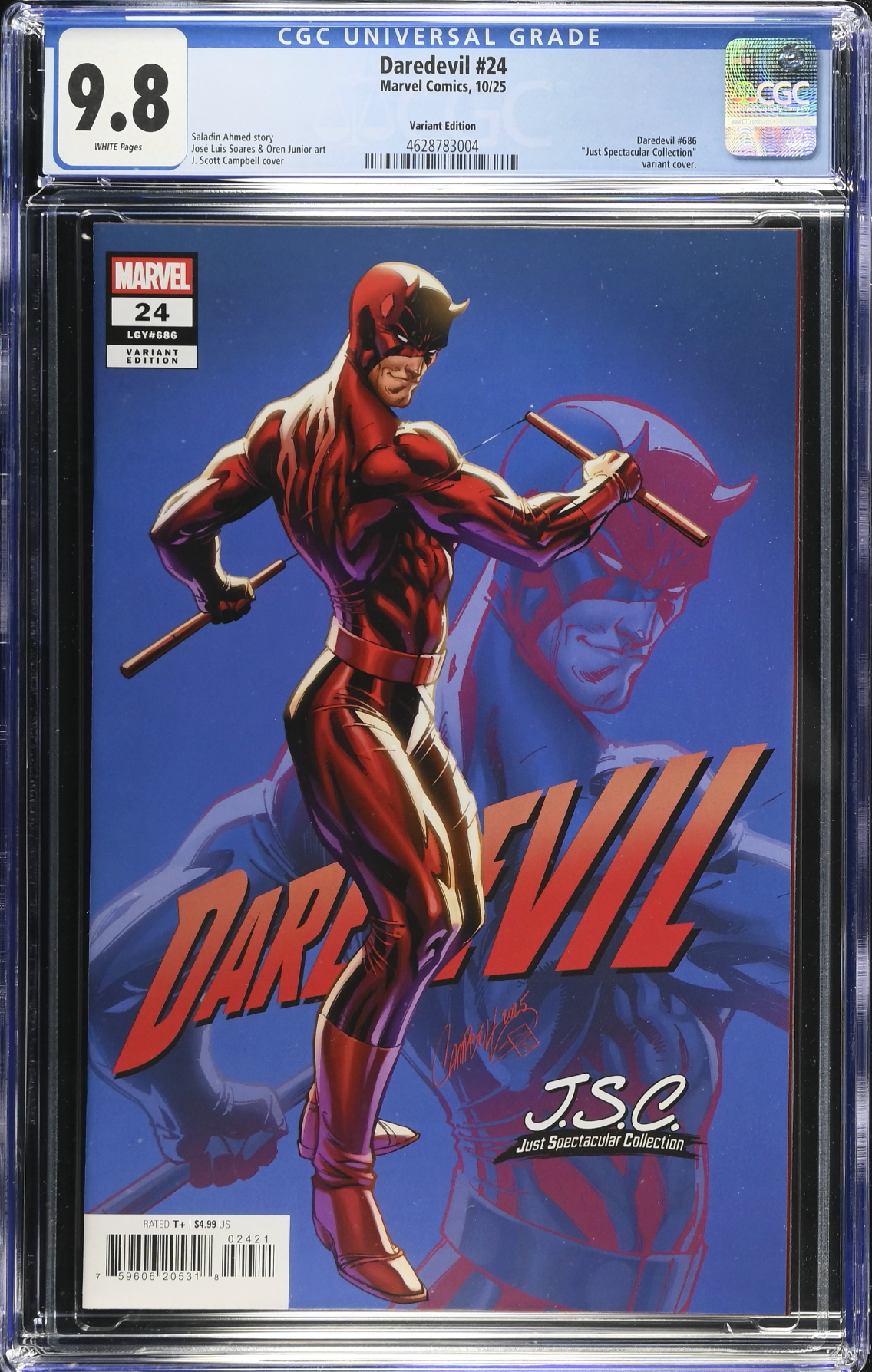 Daredevil #24 Campbell Variant CGC 9.8