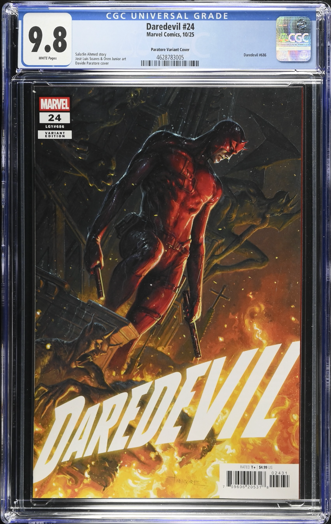 Daredevil #24 Paratore Variant CGC 9.8
