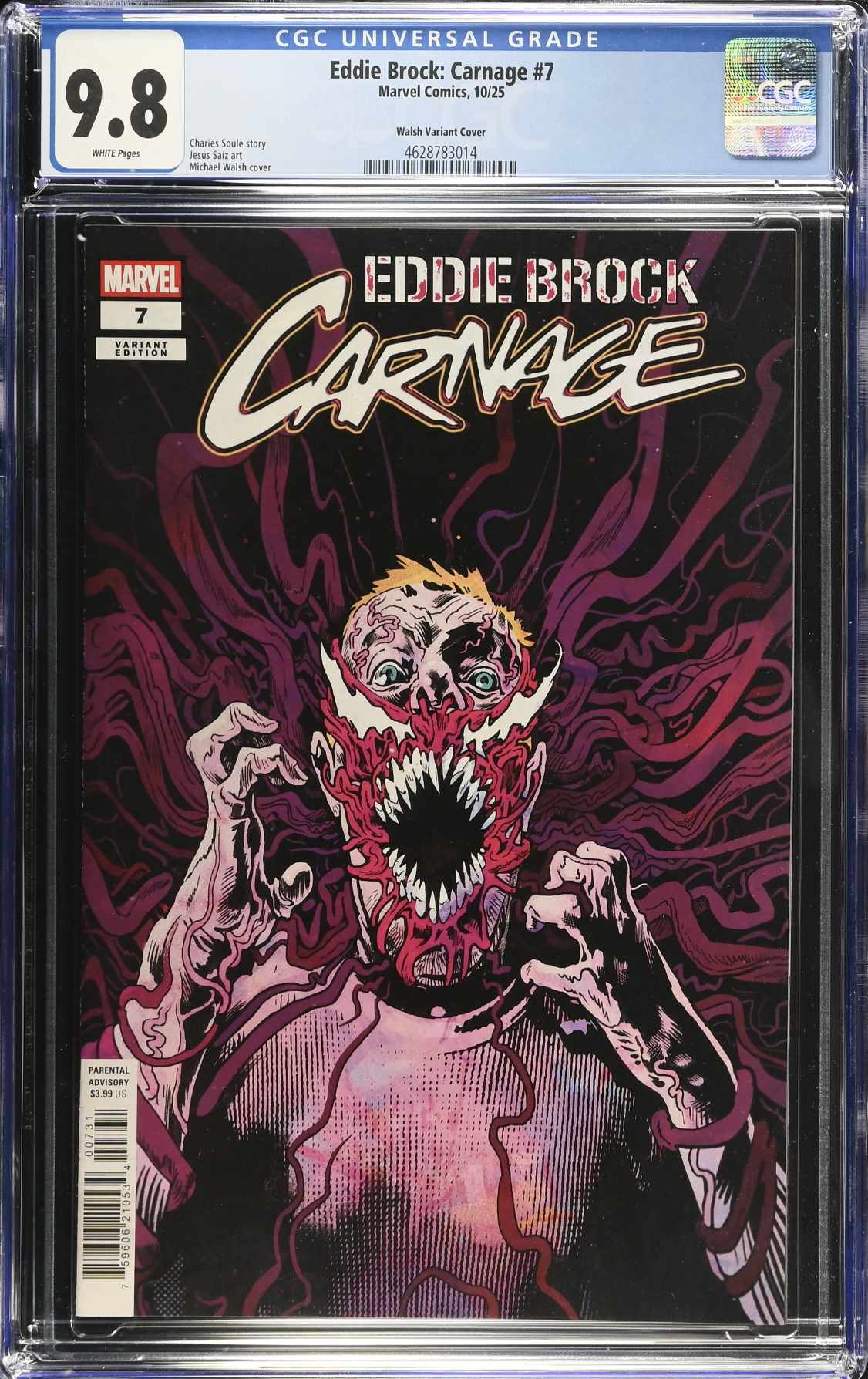 Eddie Brock: Carnage #7 Walsh Variant CGC 9.8