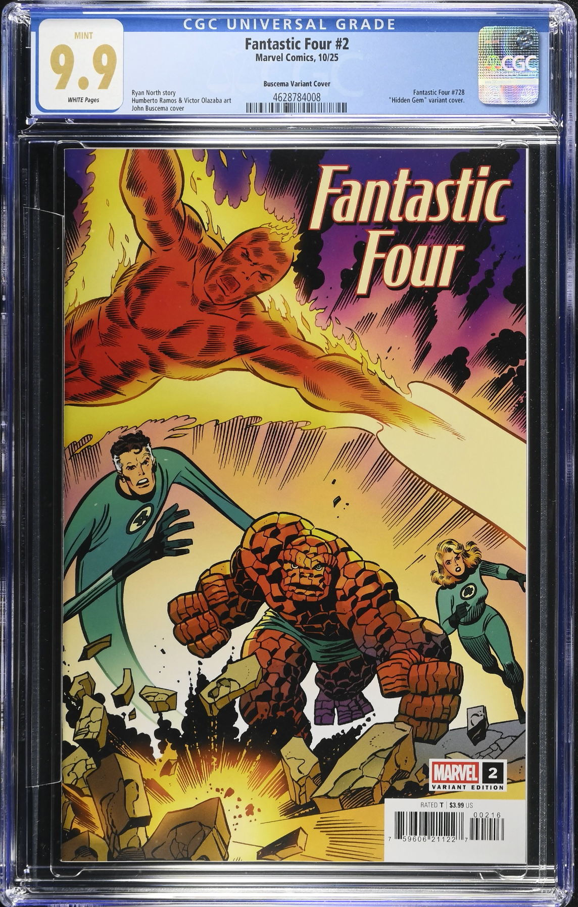 Fantastic Four #2 Buscema 1:50 Retailer Incentive Variant CGC 9.9