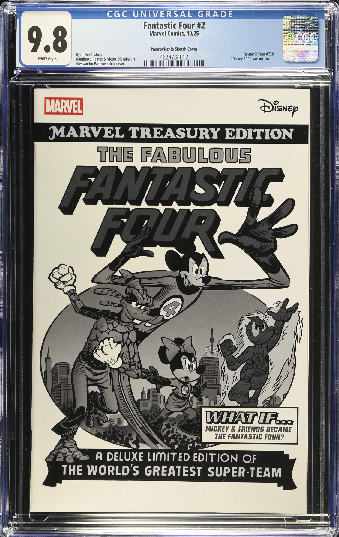 Fantastic Four #2 Disney 1:100 Retailer Incentive Variant CGC 9.8