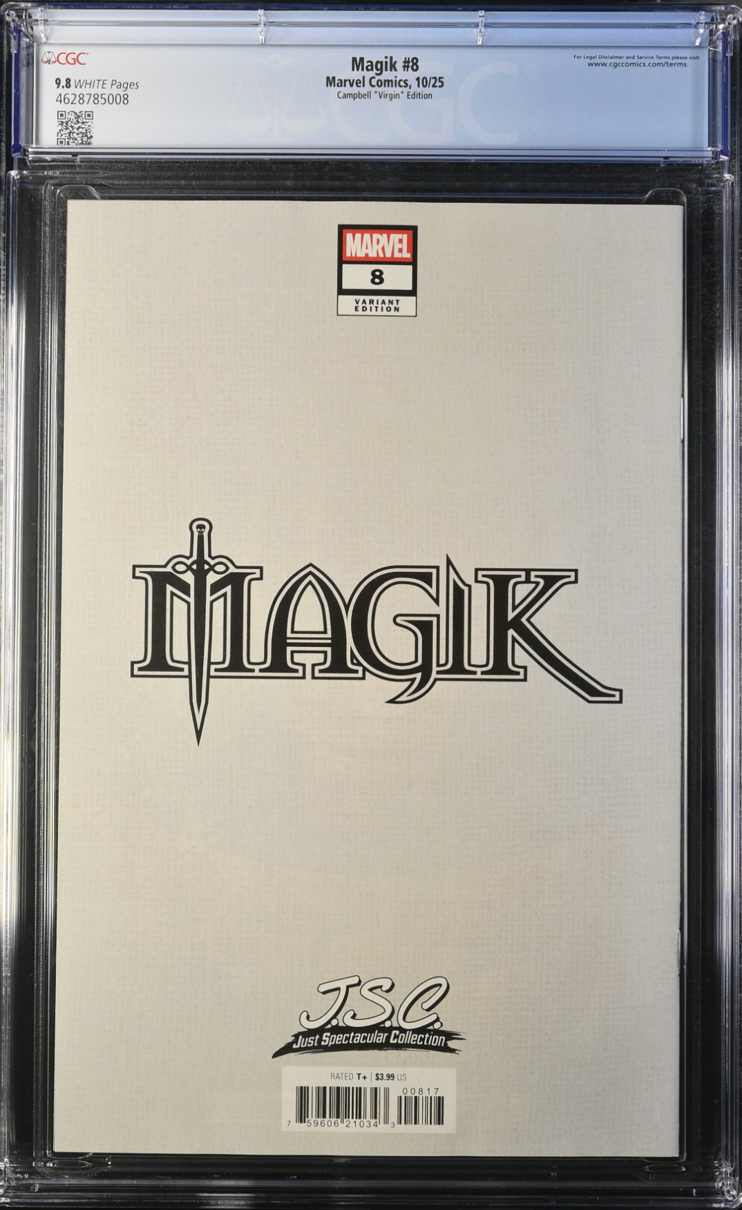 Magik #8 Campbell 1:100 Virgin Retailer Incentive Variant CGC 9.8