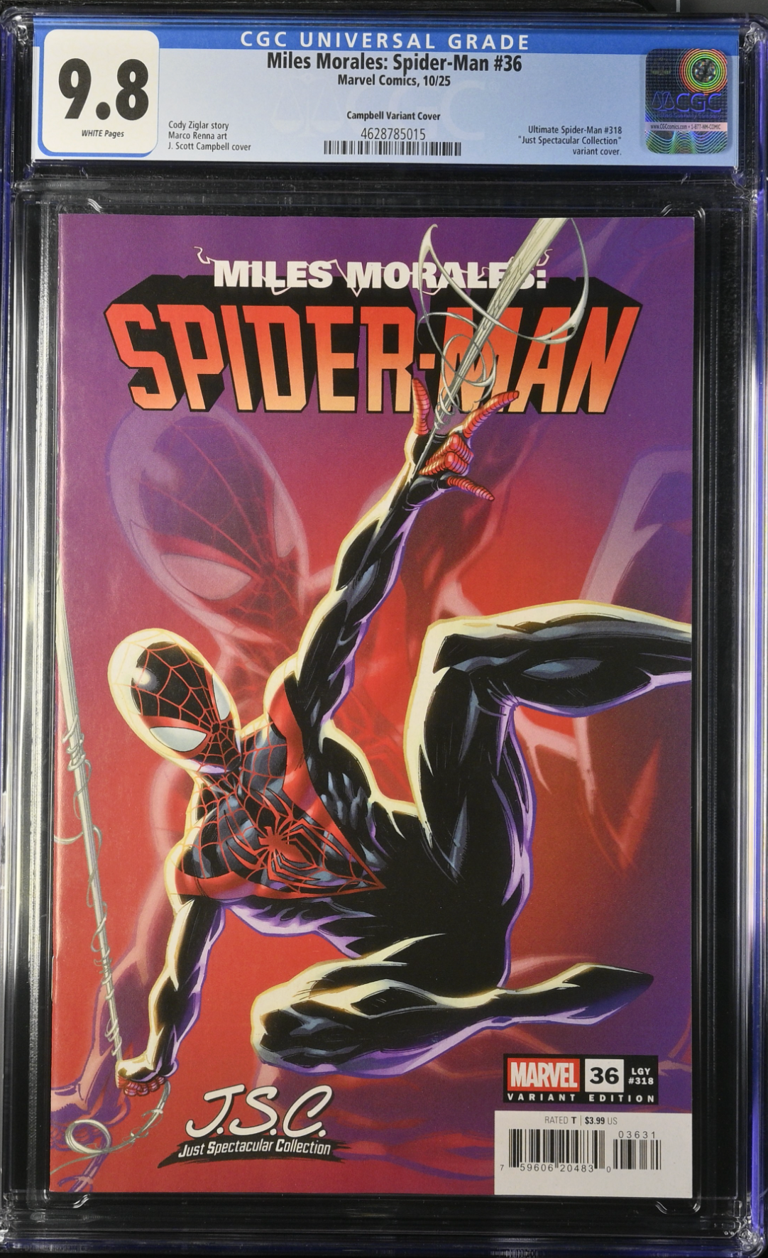 Miles Morales: Spider-Man #36 Campbell Variant CGC 9.8