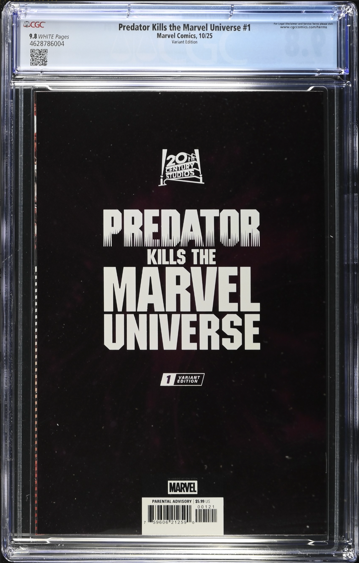 Predator Kills the Marvel Universe #1 Bandini Foil Variant CGC 9.8