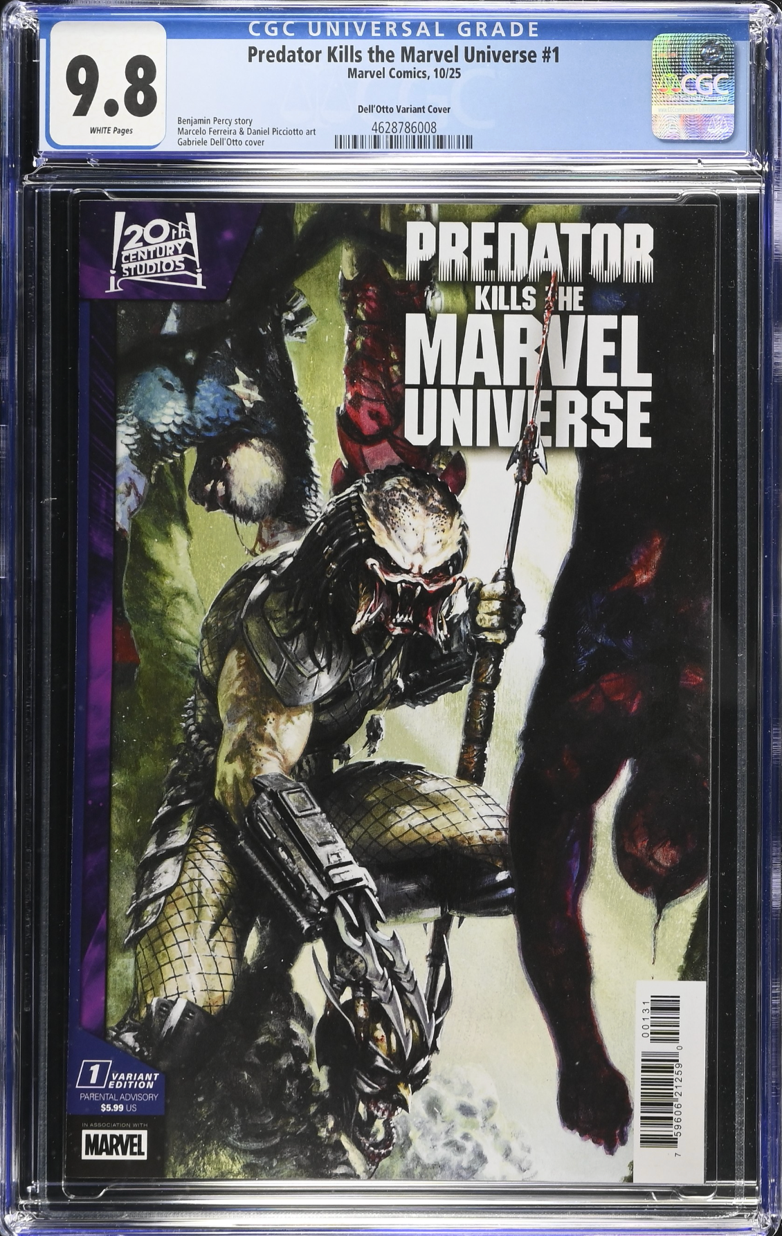 Predator Kills the Marvel Universe #1 Dell'Otto Variant CGC 9.8