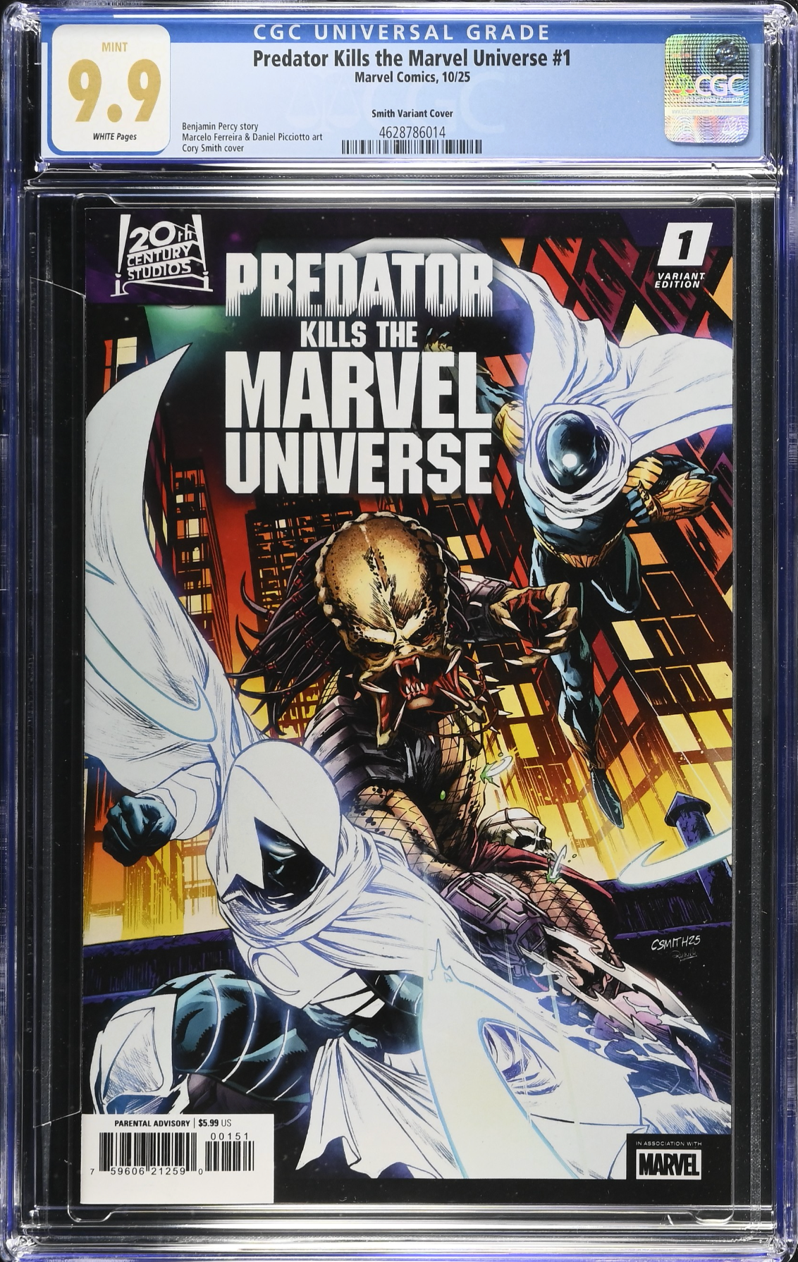 Predator Kills the Marvel Universe #1 Smith Variant CGC 9.9