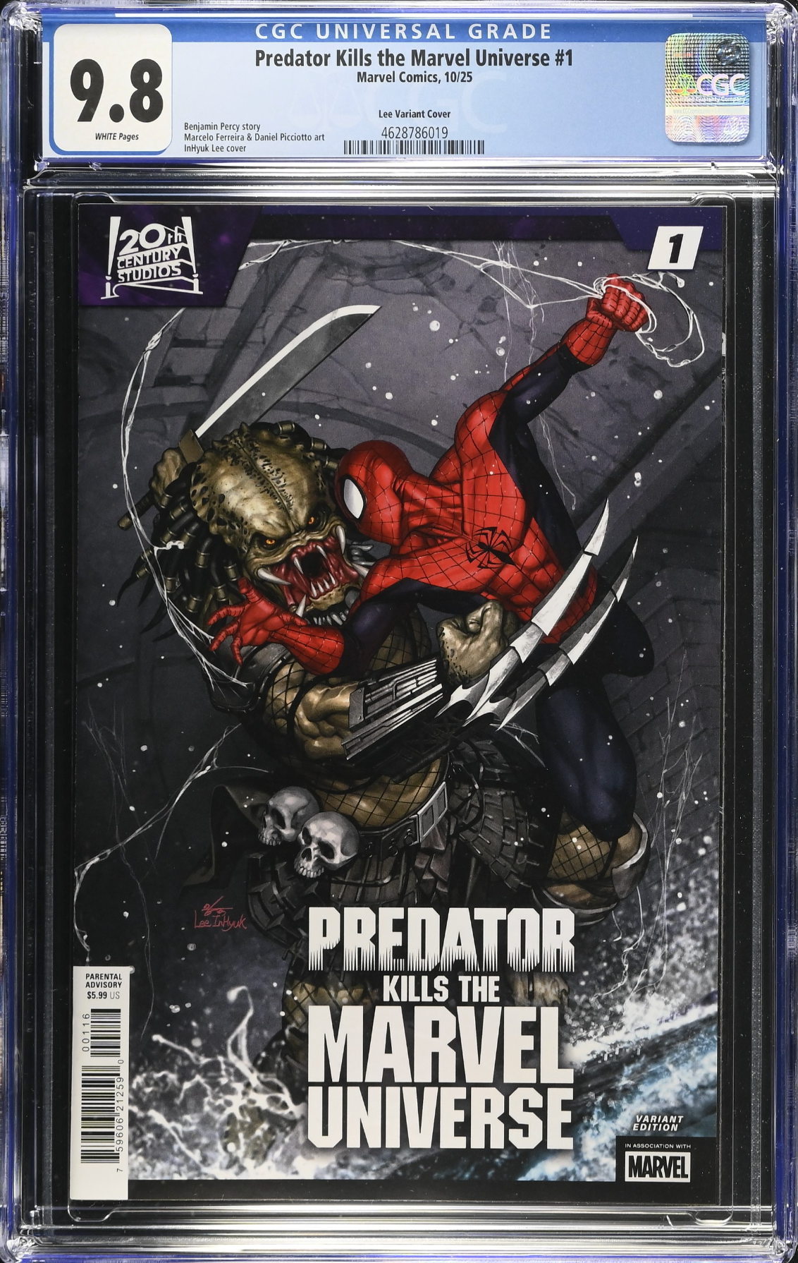 Predator Kills the Marvel Universe #1 InHyuk Lee 1:25 Retailer Incentive Variant CGC 9.8