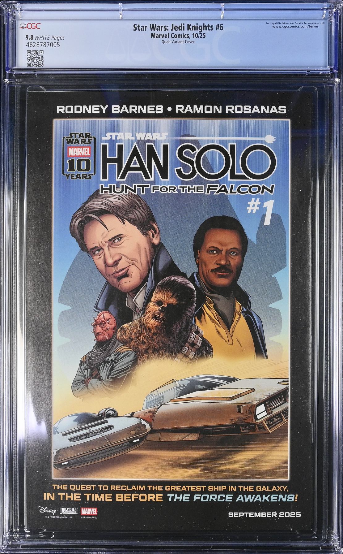 Star Wars: Jedi Knights #6 Quah 1:25 Retailer Incentive Variant CGC 9.8