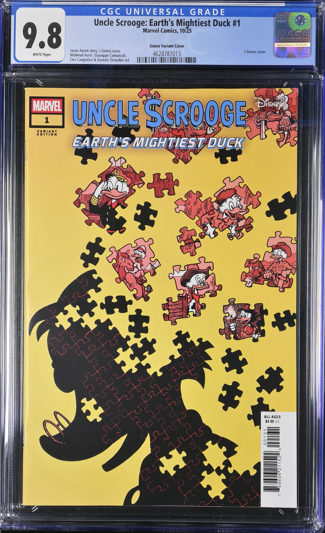 Uncle Scrooge: Earth's Mightiest Duck #1 Gonzo Variant CGC 9.8