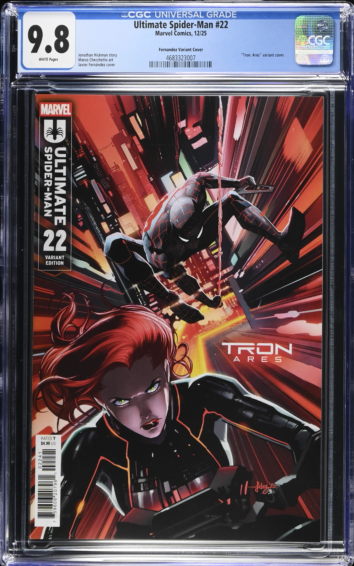 Ultimate Spider-Man #22 Fernandez Tron: Ares Variant CGC 9.8