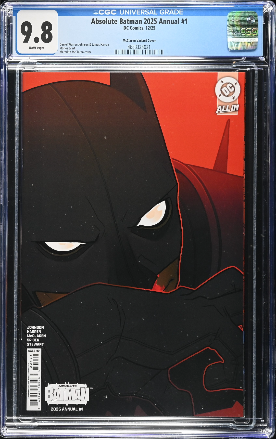 Absolute Batman Annual 2025 #1 McClaren 1:25 Retailer Incentive Variant CGC 9.8