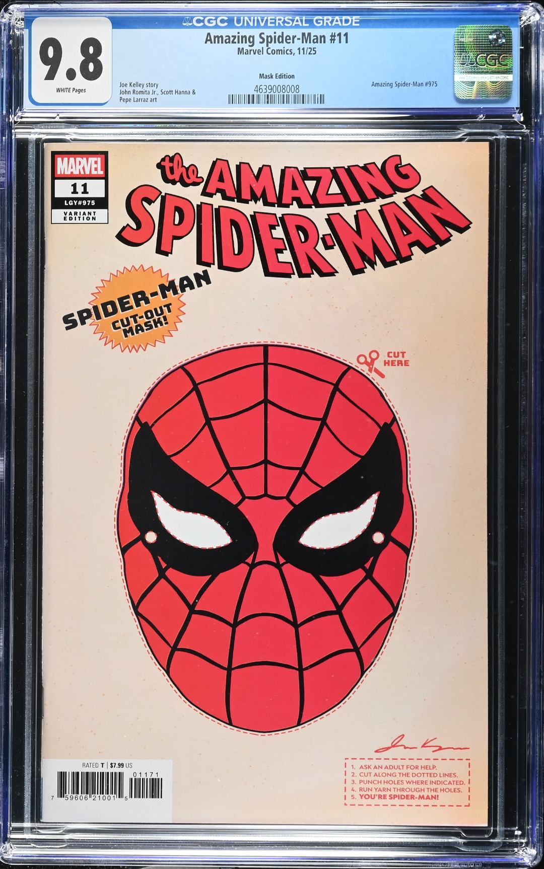 Amazing Spider-Man #11 Kerigan Retro Halloween Mask Variant CGC 9.8