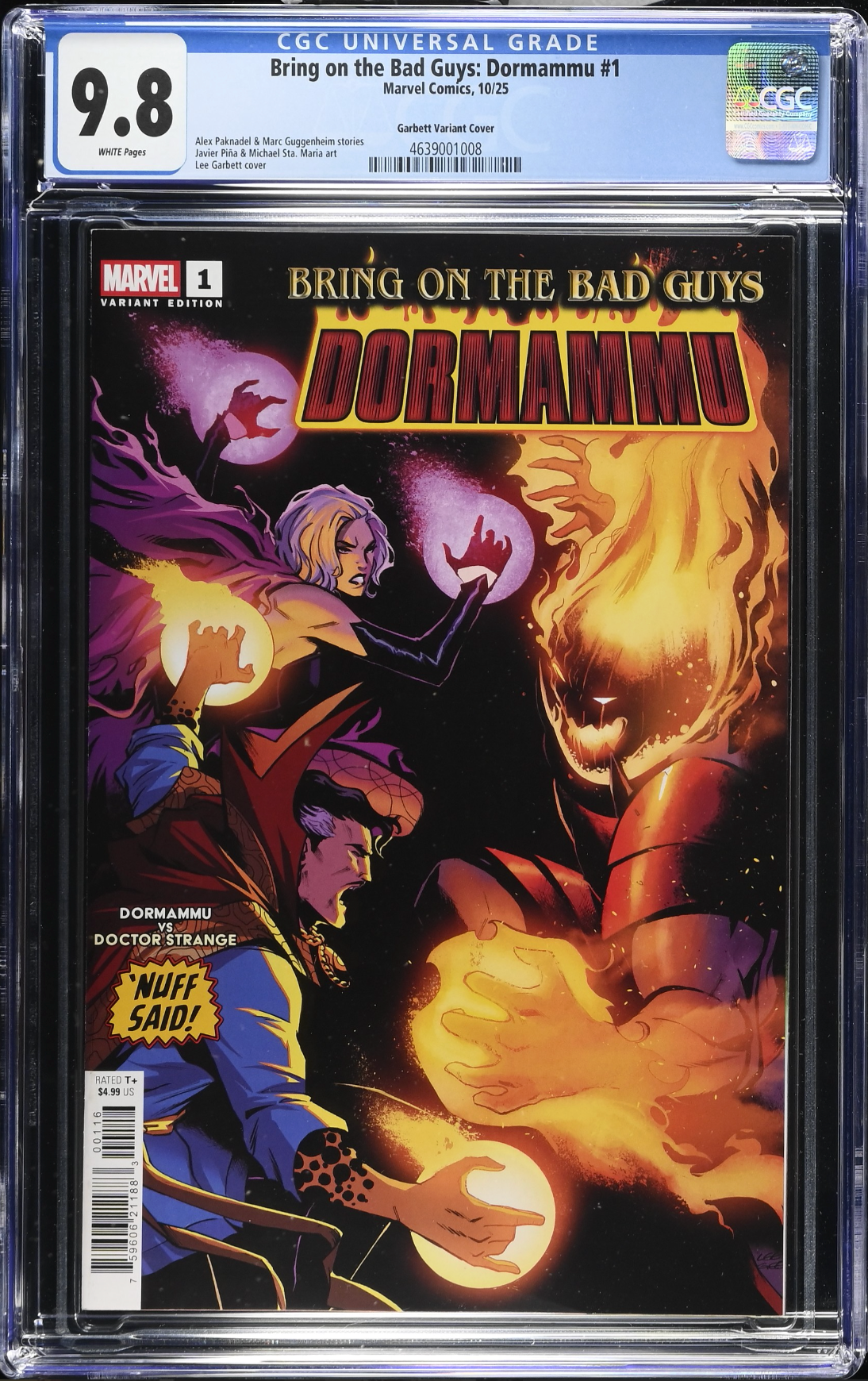Bring on the Bad Guys: Dormammu #1 Garbett 1:25 Retailer Incentive Variant CGC 9.8