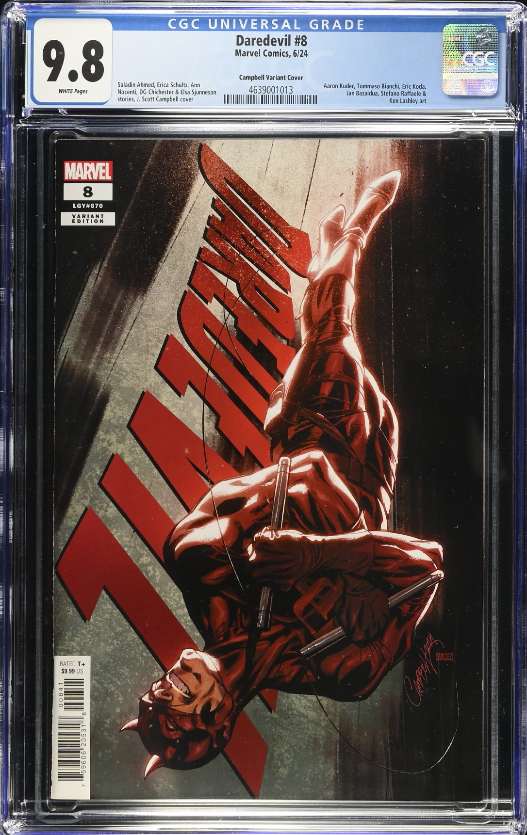 Daredevil #8 Campbell Variant CGC 9.8