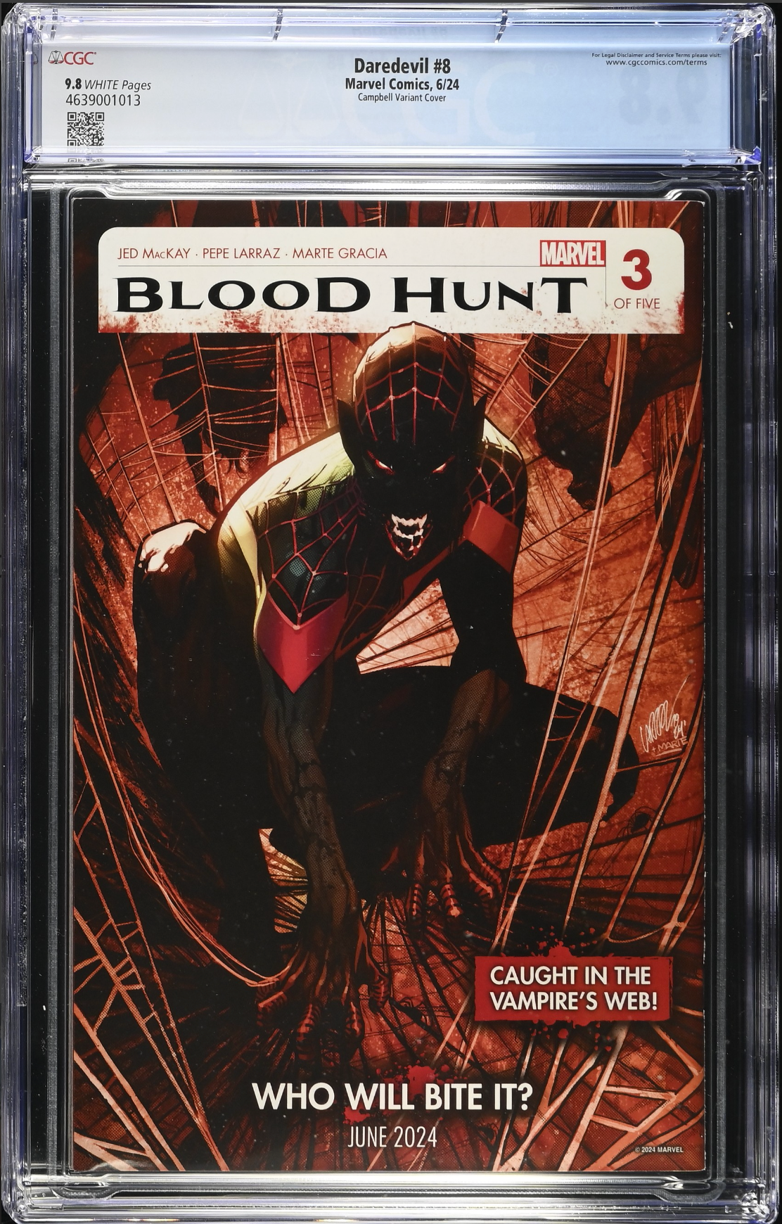 Daredevil #8 Campbell Variant CGC 9.8
