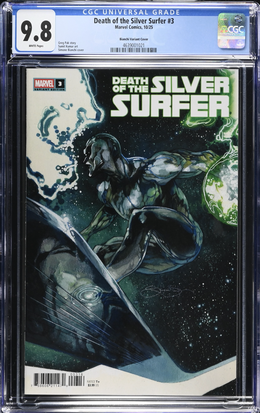 Death of the Silver Surfer #3 Bianchi 1:25 Retailer Incentive Variant CGC 9.8