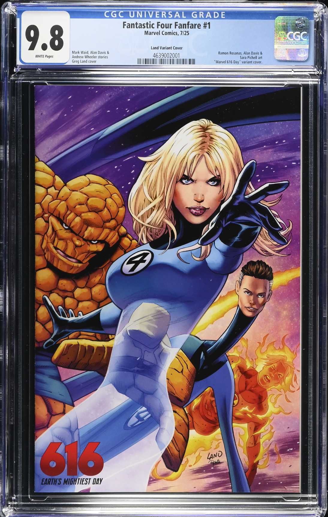 Fantastic Four Fanfare #1 Land Marvel 616 Day 2025 Retailer Incentive Variant CGC 9.8