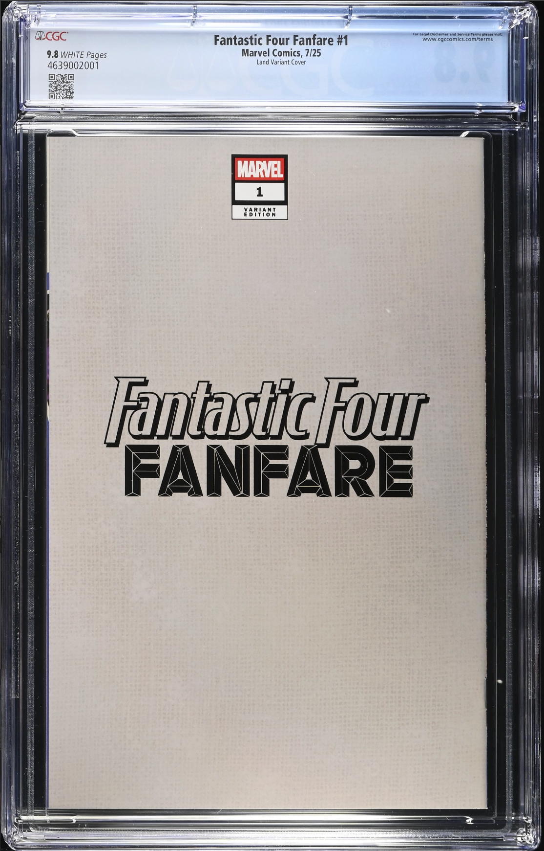 Fantastic Four Fanfare #1 Land Marvel 616 Day 2025 Retailer Incentive Variant CGC 9.8