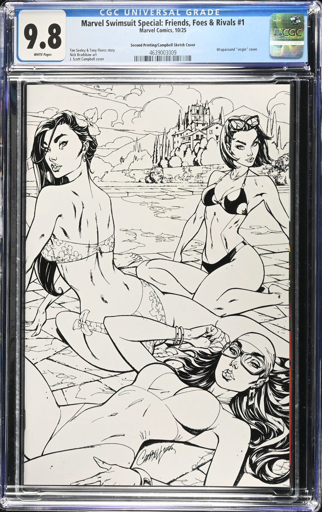 Marvel Swimsuit Special: Friends, Foes & Rivals #1 Second Printing Campbell 1:25 Virgin Retailer Incentive CGC 9.8