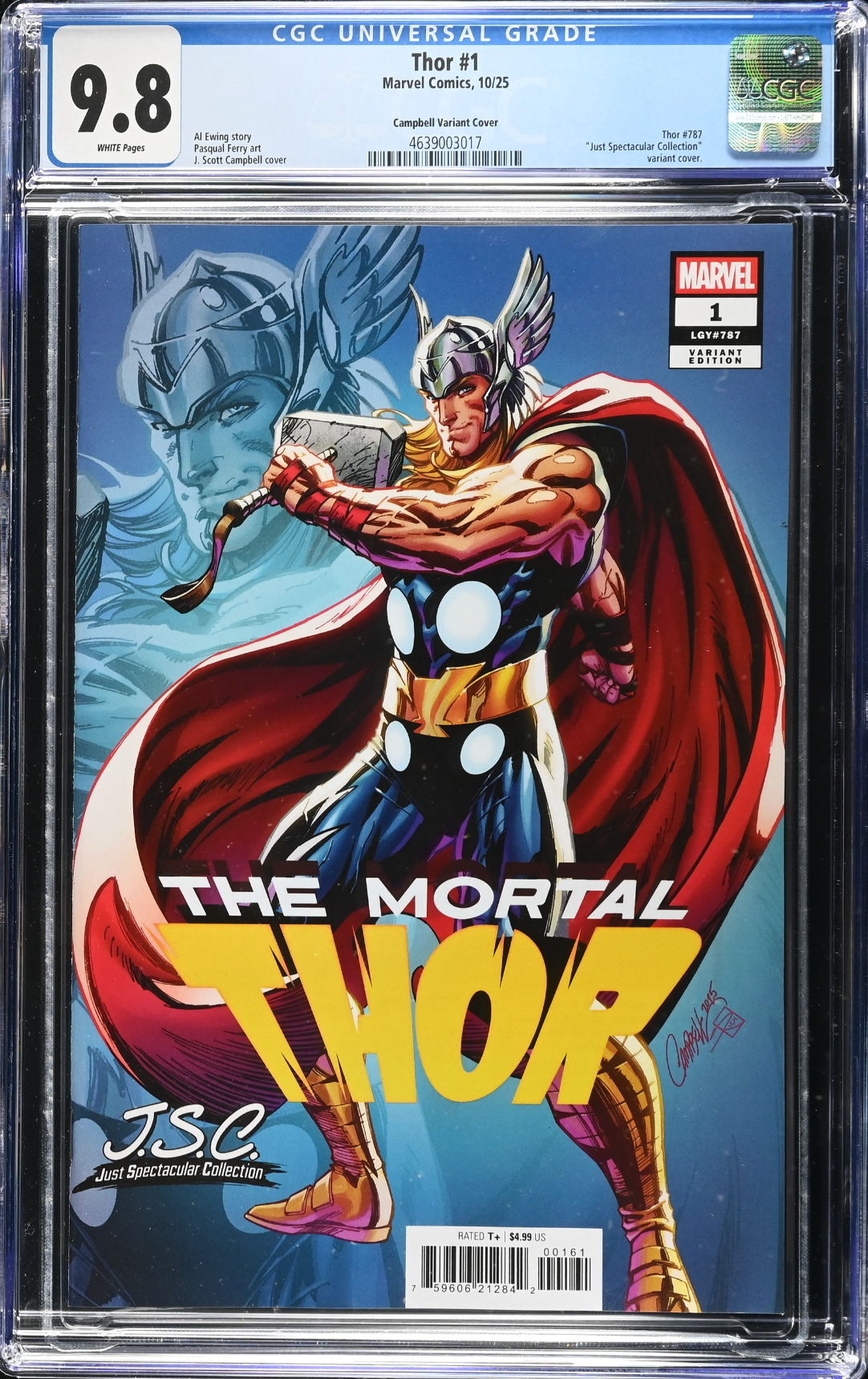 Thor #1 Campbell Variant CGC 9.8