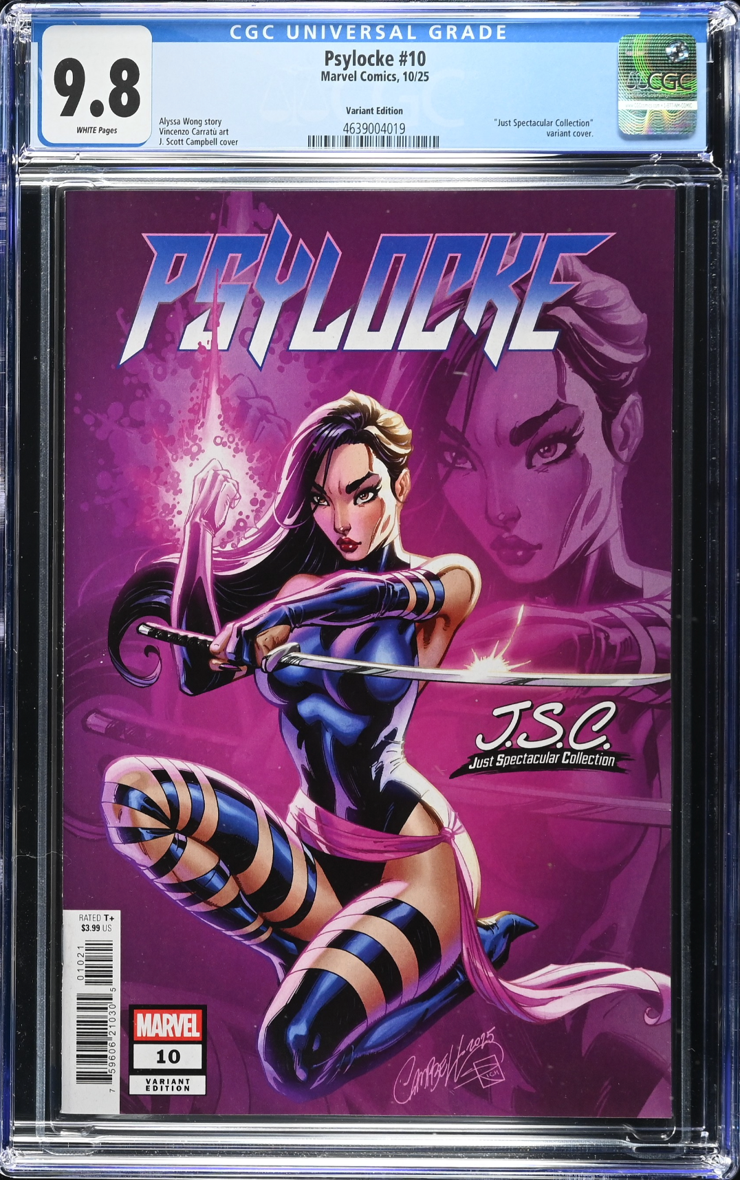 Psylocke #10 Campbell Variant CGC 9.8
