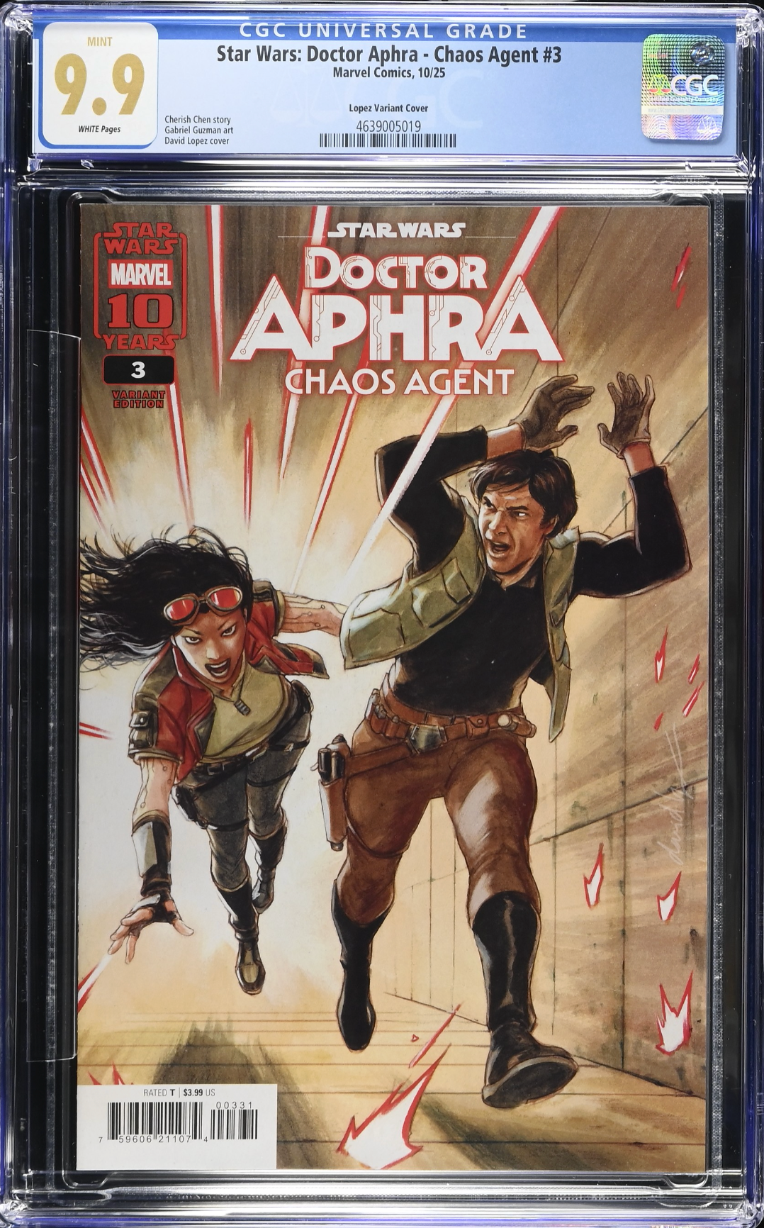 Star Wars: Doctor Aphra – Chaos Agent #3 Lopez Variant CGC 9.9
