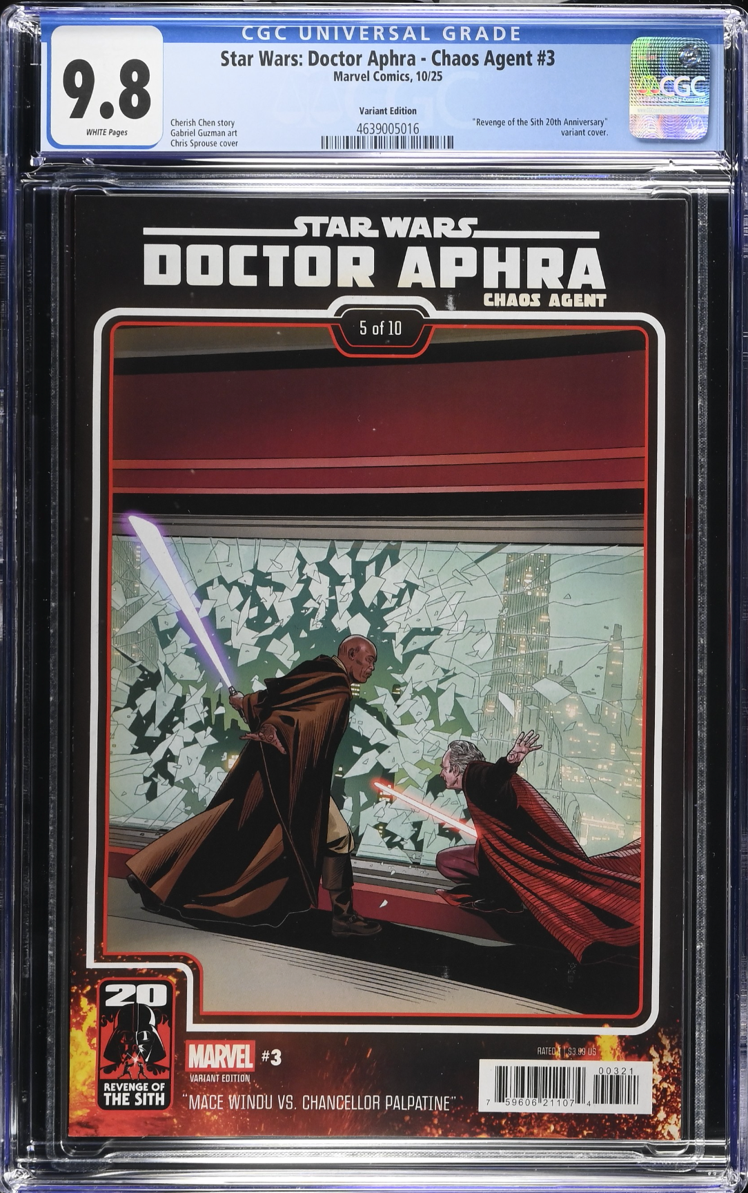 Star Wars: Doctor Aphra – Chaos Agent #3 Sprouse Variant CGC 9.8