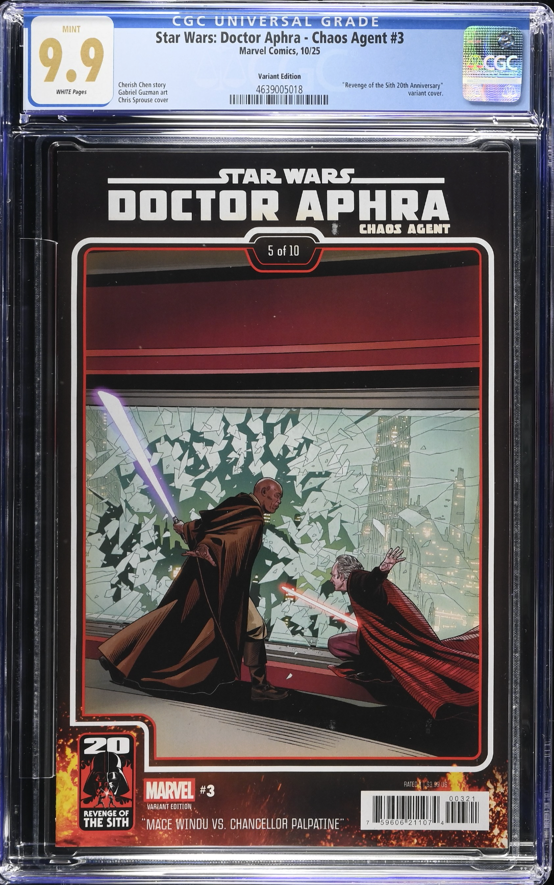Star Wars: Doctor Aphra – Chaos Agent #3 Sprouse Variant CGC 9.9