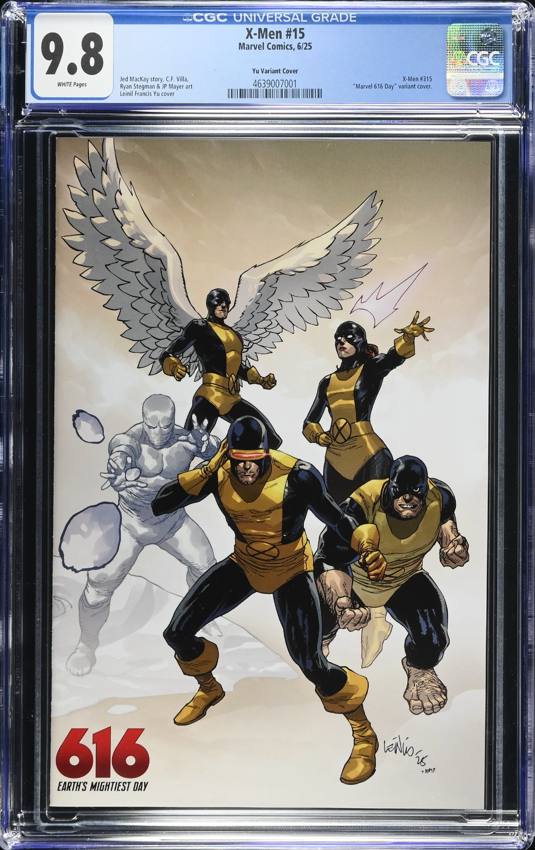 X-Men #15 Yu Marvel 616 Day 2025 Retailer Incentive Variant CGC 9.8